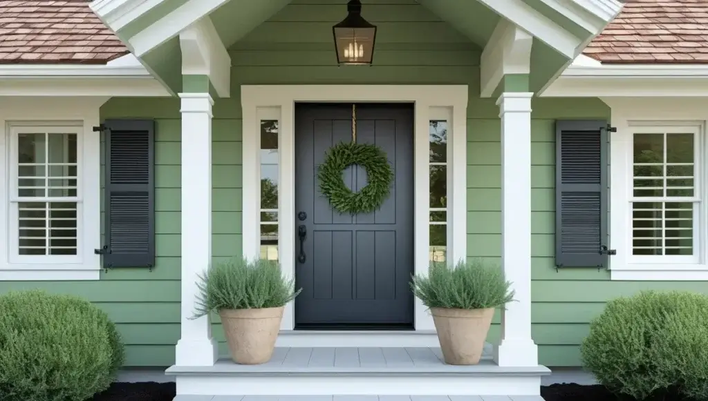 Accent Colors for a Sage Green Exterior