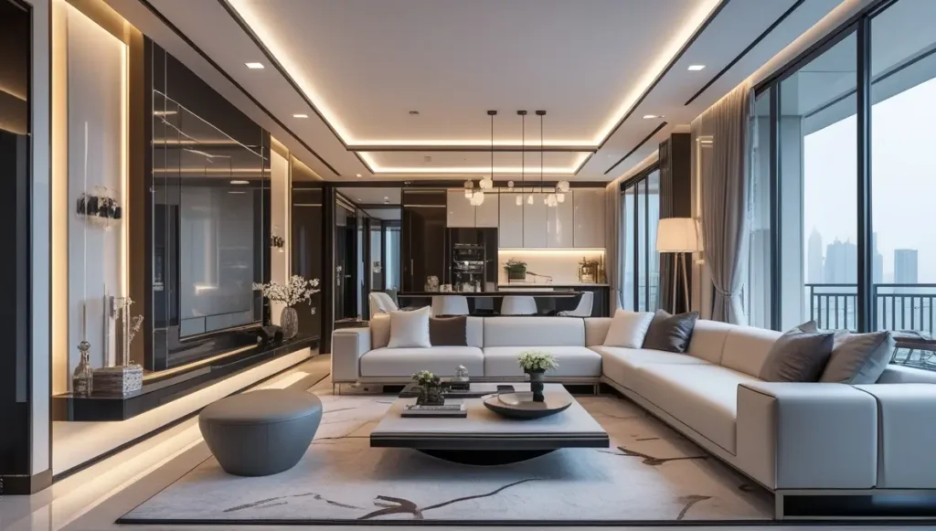 Modern Whole House Customization in China Transform Your Living Space is a stunning portrayal of a cutting-edge interior design concept in China.