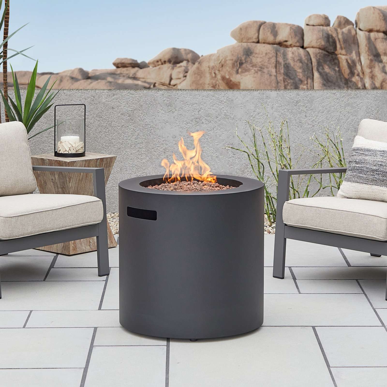 Round Propane Fire Pit