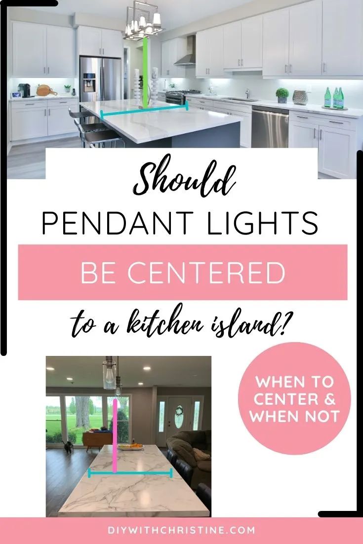 Should Pendant Lights Be Centered to Kitchen Island