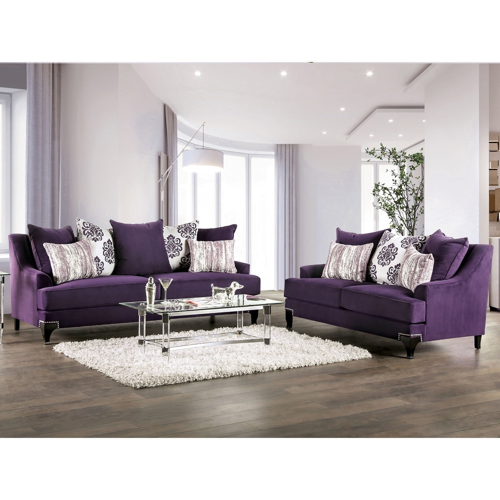 Surti Purple 2 Pc Living Room Set