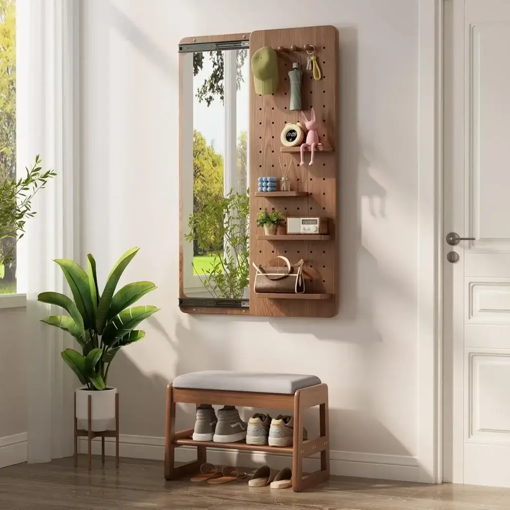 Wall Mirror with Storage